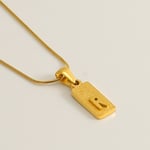 Gold color / 1 Piece Simple Series Hip-Pop/Rock Letter R Stainless Steel  Gold Color Unisex Pendant Necklaces Picture18